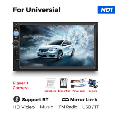 7-tolline HD-puuteekraan intelligentne süsteem auto multimeedia MP5-mängija universaalseks toeks Varunduskaamera SWC-peegliühendus AUX-sisend