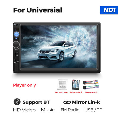 7-tolline HD-puuteekraan intelligentne süsteem auto multimeedia MP5-mängija universaalseks toeks Varunduskaamera SWC-peegliühendus AUX-sisend