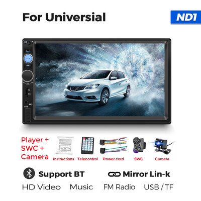 7-tolline HD-puuteekraan intelligentne süsteem auto multimeedia MP5-mängija universaalseks toeks Varunduskaamera SWC-peegliühendus AUX-sisend