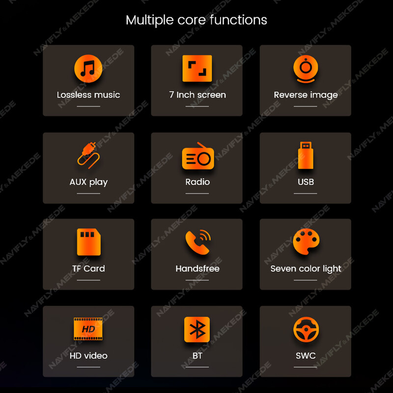 Ecran tactil HD de 7 inchi Sistem inteligent pentru mașină Multimedia Player MP5 pentru suport universal Cameră de rezervă SWC Mirror Link AUX-In