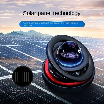 Solar Car Perfume Central Console Decoration Galaxy Interstellar Ball Rotation Light άρωμα Decoration Vehicle Cleaner