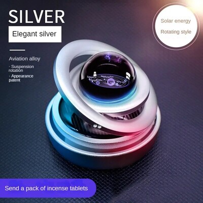 Päikeseenergia autoparfüümid keskkonsooli kaunistused Galaxy Interstellar Ball Rotation Kerge lõhnaga dekoratsioon sõiduki õhupuhasti