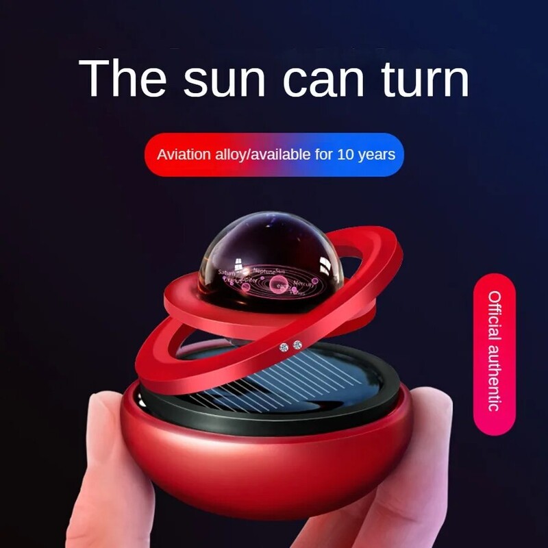 Päikeseenergia autoparfüümid keskkonsooli kaunistused Galaxy Interstellar Ball Rotation Kerge lõhnaga dekoratsioon sõiduki õhupuhasti