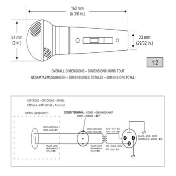 Metal SM58 cardioid Dynamic Microphone For Stage Singing Επαγγελματικό ενσύρματο μικρόφωνο για Shure Karaoke BBOX Recording Vocal