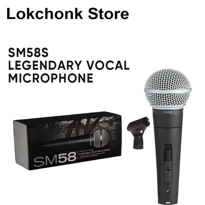 Microfon dinamic cardioid din metal SM58 pentru cântatul de scenă Microfon profesional cu fir pentru Shure Karaoke BBOX înregistrare vocală