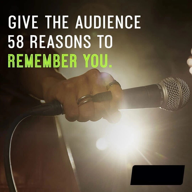 Metalinis SM58 kardioidinis dinaminis mikrofonas sceniniam dainavimui Profesionalus laidinis mikrofonas Shure Karaoke BBOX įrašymo vokalui