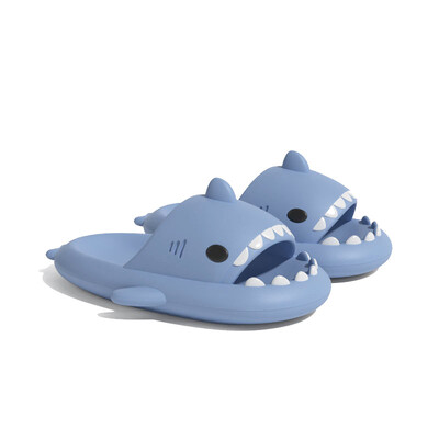 2024 Shark Slides Női Férfi Nyári Cápapapucs Kezdőlap EVA Fürdőszoba Alkalmi szandálok Outdoor Cool Couple Beach Flip papucsok