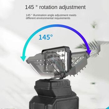 Преносимо работно осветление 4X4 Прожектори Безжични външни LED работен риболов Ръчен авариен инструмент Осветление Съвместима батерия Makita