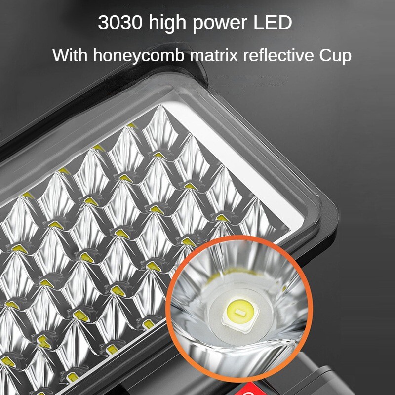 Nešiojami darbo žibintai 4x4 belaidiai lauko LED darbo žvejybos rankiniai avariniai įrankio žibintai, suderinami su Makita baterija