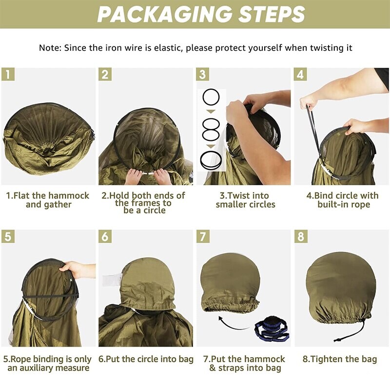 WESTTUNE 3 in 1 kämpingu võrkkiik sääsevõrguga, automaatse kiiravatava nailonist võrkkiikega sääsevastane võrkkiik välitingimustes