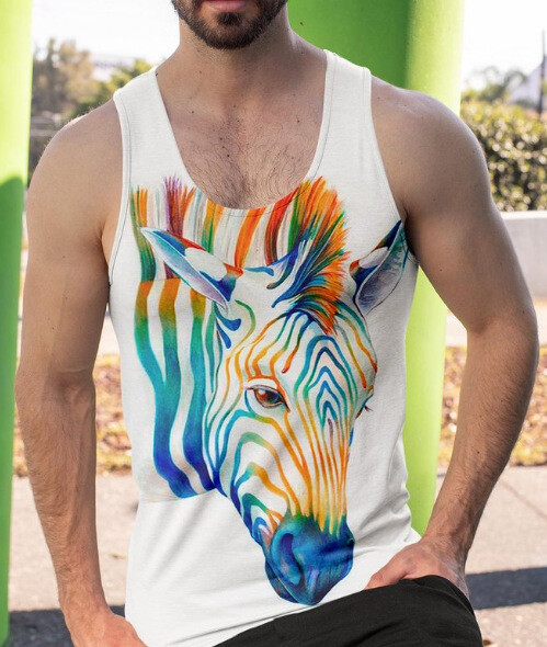 Ljetna muška ležerna vesta duga serija 3D digitalni ispis prekogranična potkošulja ljetna muška i ženska košulja 