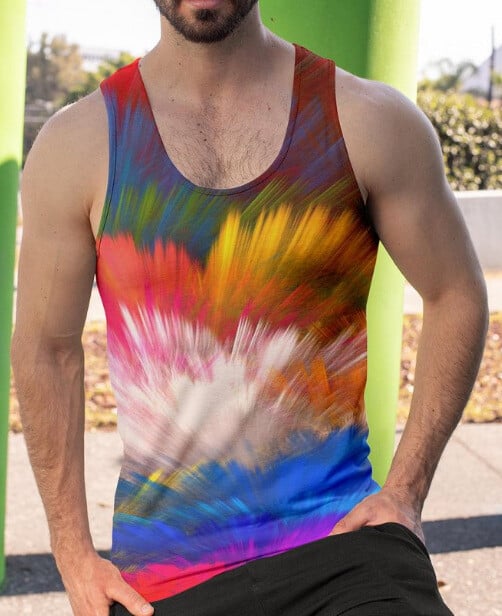 Ljetna muška ležerna vesta duga serija 3D digitalni ispis prekogranična potkošulja ljetna muška i ženska košulja 