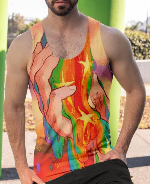 Ljetna muška ležerna vesta duga serija 3D digitalni ispis prekogranična potkošulja ljetna muška i ženska košulja 