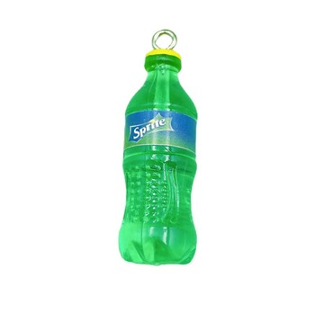 Αξεσουάρ 10 τμχ DIY Sprite Car Drink Small Resin Bottle with Hanging Hole Sheep\'s Eye 3D Bottle Keychain Material