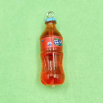 Αξεσουάρ 10 τμχ DIY Sprite Car Drink Small Resin Bottle with Hanging Hole Sheep\'s Eye 3D Bottle Keychain Material