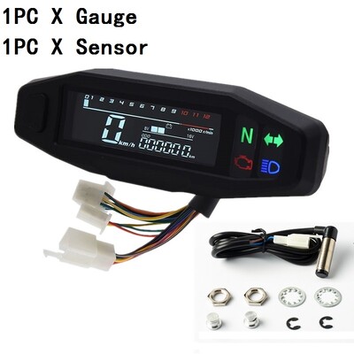 Naujas motociklo spidometro alyvos matuoklio tachometras Universalus skaitmeninis matuoklis prietaisų skydelio posūkio signalo indikatorius