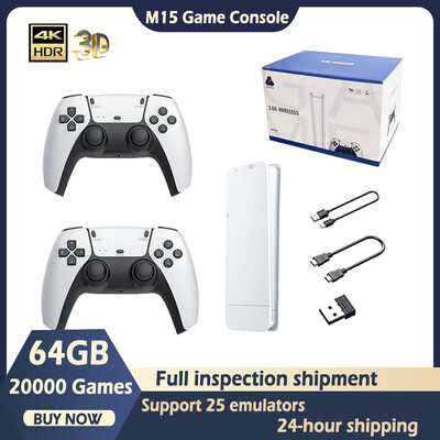 M15 Retro Game 64G 20000+ игри 4K High-definition Output Handheld Video Game Stick 20+emulator GBA PS1 Arcade Game