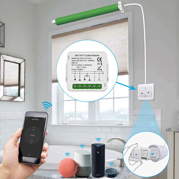 Tuya Smart WiFi ZigBee Module Curtain Blinds Roller Roller Ηλεκτρικός κινητήρας Έξυπνος διακόπτης κουρτινών Λειτουργεί με την Alexa Google Home