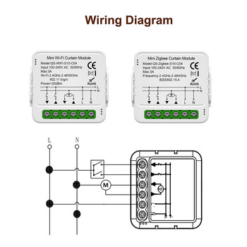 Tuya Smart WiFi ZigBee Module Curtain Blinds Roller Roller Ηλεκτρικός κινητήρας Έξυπνος διακόπτης κουρτινών Λειτουργεί με την Alexa Google Home