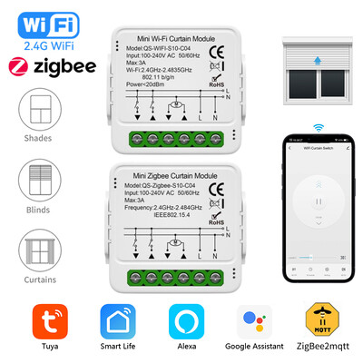 Modul de perdea ZigBee Smart WiFi Tuya Jaluzele Jaluzele Motor electric Comutator inteligent de perdea Funcționează cu Alexa Google Home