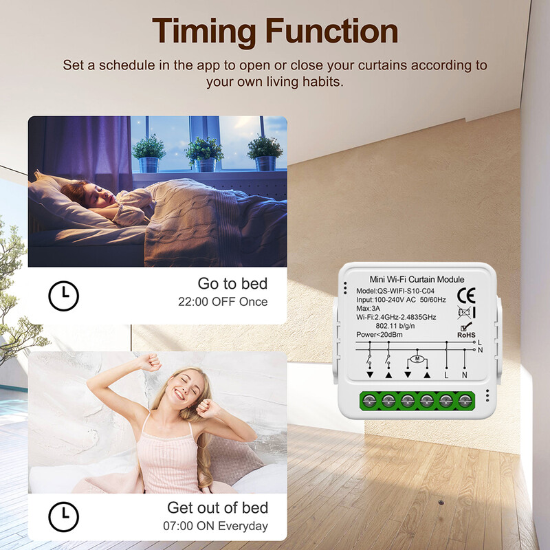 Tuya Smart WiFi ZigBee kardina moodul rulood rulood rulood elektrimootor nutikas kardina lüliti töötab Alexa Google Home`iga