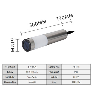 1/2/4 Pack Solar Garden Pathway Lights Υπαίθριος φωτισμός LED Φωτισμός γείωσης για αίθριο, κήπους, μονοπάτια, γρασίδι, αυλή