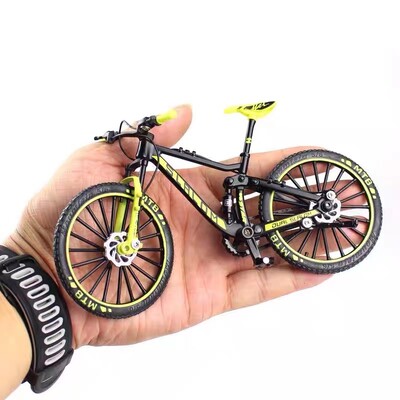 1:10 Mini Finger Mountain Alloy Bicycle Diecast Model Metal Bike Racing Toy Bend Road Simulation Колекция играчки за деца