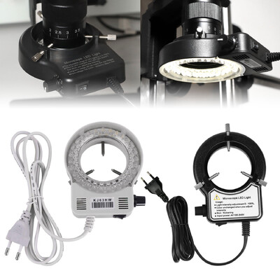 LED пръстеновидна светлина 1-100% яркост Регулируема запълваща светлина за тринокулярен стерео микроскоп Лупа Инструменти за запояване на телефона Ремонт
