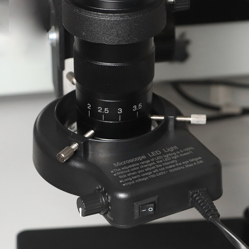 LED žiedinė lemputė 1–100 % reguliuojamo ryškumo užpildymo lemputė, skirta trinokuliniam stereomikroskopui didintuvui telefono litavimo taisymo įrankiams