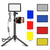 LED-fotograafia videovalgustuspaneeli valgustus fotostuudio lampide komplekt YouTube`i otseülekandeks koos statiivialuse RGB-filtritega