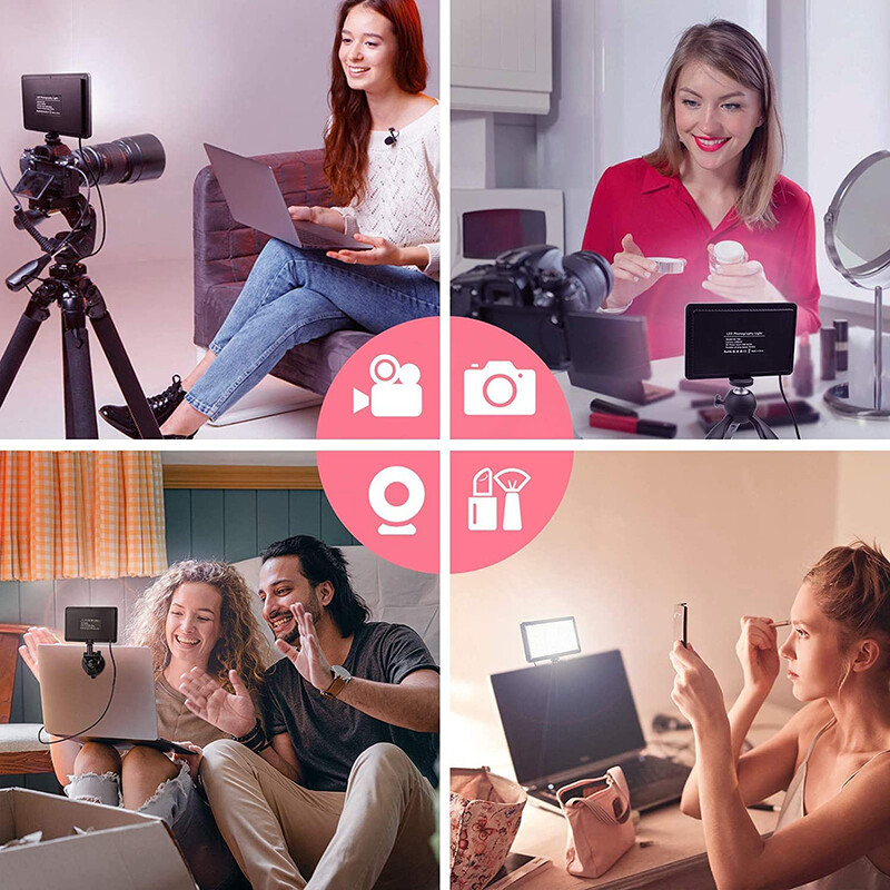 LED-fotograafia videovalgustuspaneeli valgustus fotostuudio lampide komplekt YouTube`i otseülekandeks koos statiivialuse RGB-filtritega