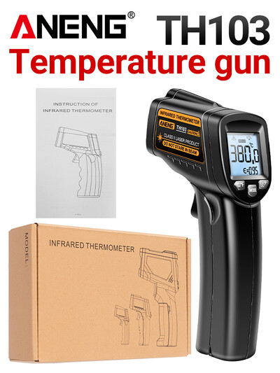 ANENG TH103 Clasa II Termometru cu infraroșu cu laser Tester pentru senzori de temperatură Pistol -20°C~380℃ Instrument de testare a tuburilor termice industriale