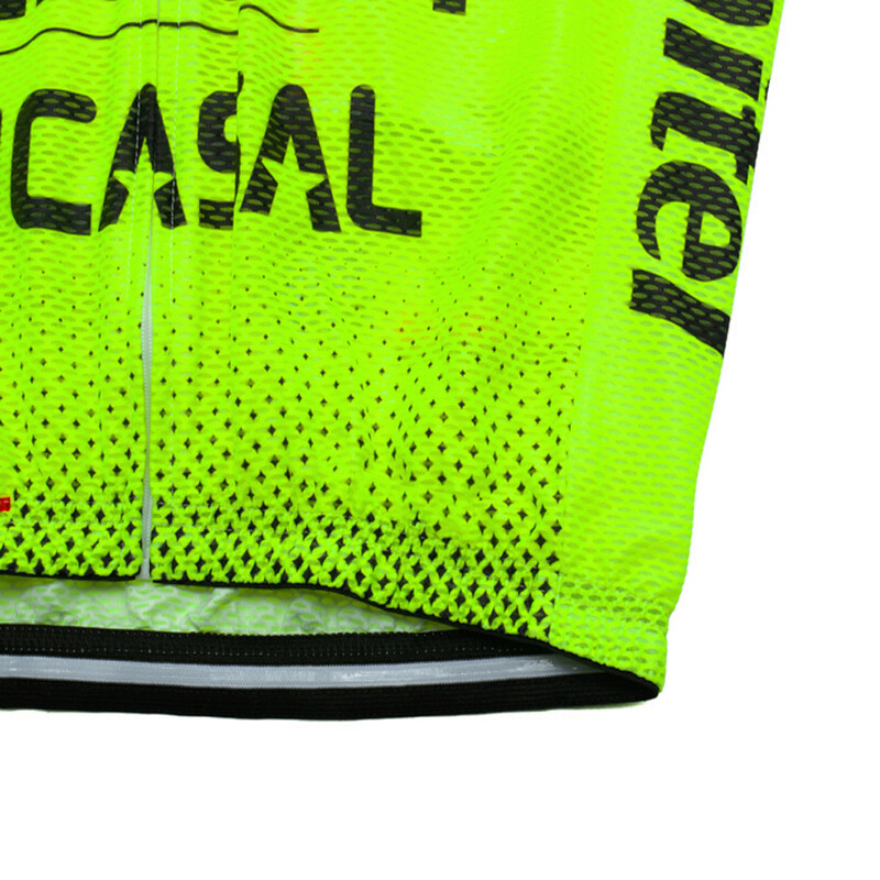 Fluor Yellow Cycling Jersey GLASSDRIVE Team Bike Maillot Jersey Shorts Suit Men 20D Road Ropa Bicycl Tshirt Панталони Облекло
