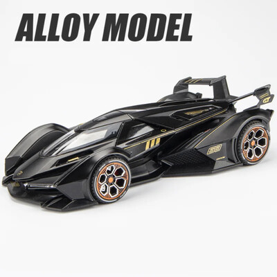1:24 V12 Vision GT Gran Turismo sulami kontseptsiooni sportautomudel, metallist mänguasja võidusõiduauto mudeli heli ja kerge laste mänguasja kingitus