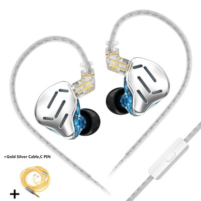 KZ ZAX 7BA+1DD Ακουστικά Υβριδικής τεχνολογίας 16 μονάδων HiFi In Ear Monitor Ακουστικά Ακουστικά Ακουστικά Ακύρωση θορύβου Ακουστικά μουσικής