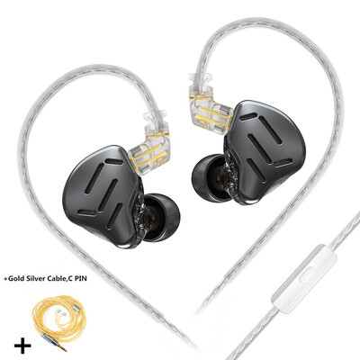 KZ ZAX 7BA+1DD Ακουστικά Υβριδικής τεχνολογίας 16 μονάδων HiFi In Ear Monitor Ακουστικά Ακουστικά Ακουστικά Ακύρωση θορύβου Ακουστικά μουσικής