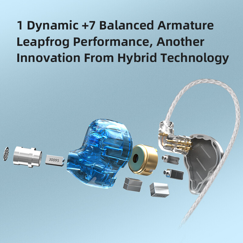 KZ ZAX 7BA+1DD Ausinės Hibridinė Technologija 16 Vienetų HiFi In Ear Monitorius Ausų kištukai Ausinės Triukšmą slopinančios muzikos ausinės