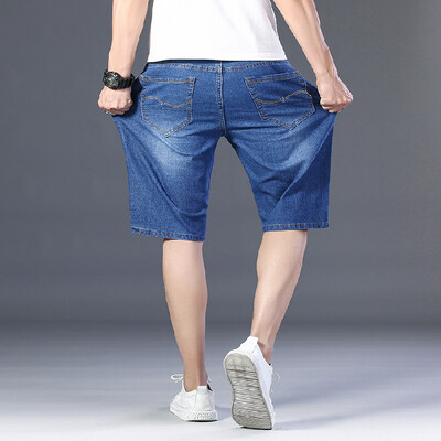 Μεγάλο μέγεθος 28-48 50 τζιν σορτς τζιν για άντρες 150 κιλά Χαλαρό καλοκαιρινό λεπτό Λιπαρά άντρας Casual Fashion Calf Μεγάλο παντελόνι πέντε μήκους