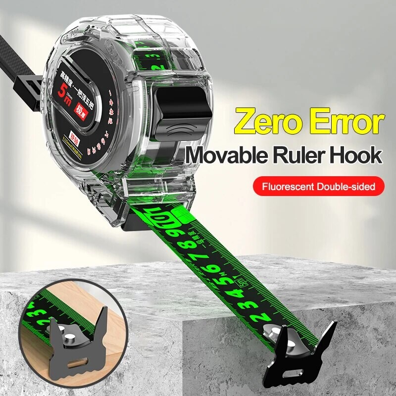 Matavimo juosta 5 metrų tikslumo ir patvarios matavimo liniuotės matavimo juosta tiksli ir skaidri