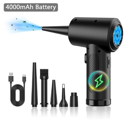 Suspausto oro duster elektrinis įkraunamas belaidis oro pūstuvas Suspaustas oras skirtas kompiuterio klaviatūros fotoaparato valymui Automobilio namai