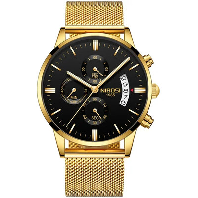 NIBOSI meeste käekellad Luksuslik tippbränd Relogio Masculino Kuulsa meestemood vabaaja kleidikellad Militaar kvarts käekellad Saat