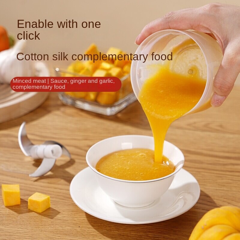 Tocător electric de mâncare Tocător de usturoi Mașină de tocat carne Mini Presă de usturoi Tocător de legume Mașină de zdrobire USB Gadgets de bucătărie