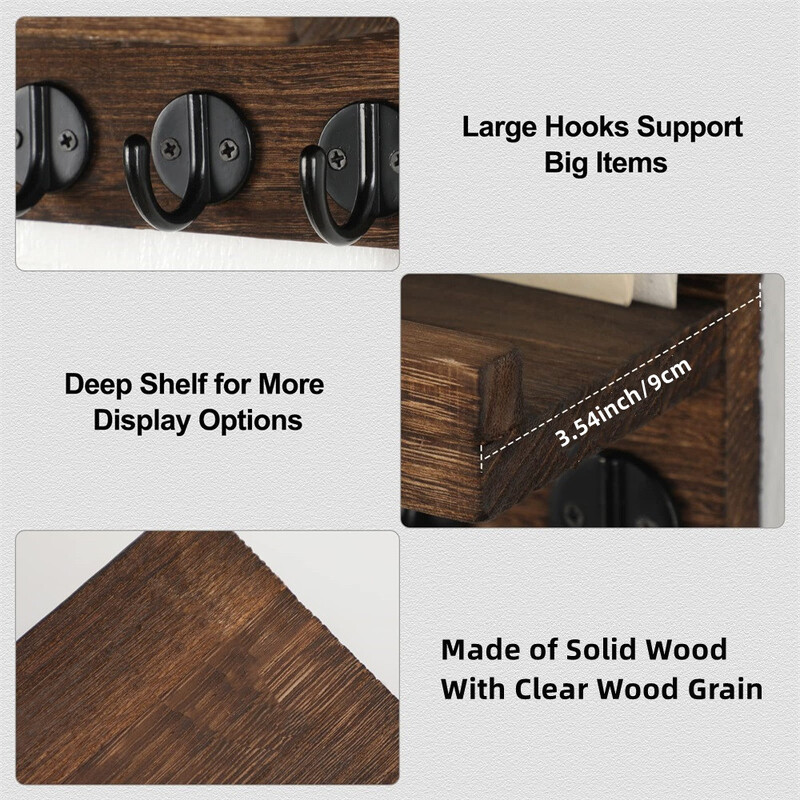 Dekoratyvinis sodybos raktų laikiklis sienai – modernios raktų lentynos, skirtos svetainei dekoruoti sieną, ir pašto dėžutė su lentyna butui