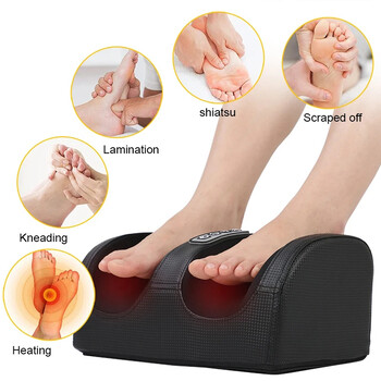 Ηλεκτρικό μασάζ ποδιών Shiatsu Kneading Deep Tissue Relax Θερμαινόμενος κύλινδρος γάμπας ανακούφιση πόνου Μύες κούραση Δονητής μηχανή Υγεία