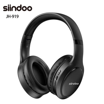 Siindoo JH919 Ασύρματα ακουστικά Bluetooth Πτυσσόμενα στερεοφωνικά ακουστικά Μικρόφωνο με μείωση θορύβου σούπερ μπάσων για τηλεόραση φορητού υπολογιστή