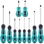 Σετ εργαλείων επισκευής-Κιτ κατσαβιδιών μαγνητικής ακρίβειας με φυλλώματα και επίπεδη κεφαλή, αντιολισθητική λαβή, σετ εργαλείων κατσαβιδιού