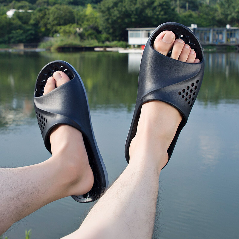 Bărbați Tobogane Anti-alunecare Vară Masaj Flip Flops Indoor Papuci Bărbați Sandale Pantofi Plaja Bărbați