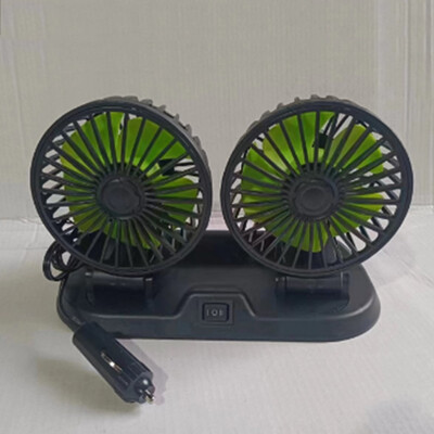 5V 12V 24V autoventilaator Jahutusauto ventilaator kahepealine USB-auto ventilaator 2 kiirust reguleeritav automaatjahuti õhuventilaator Autotarvikud tuulereguleerimine