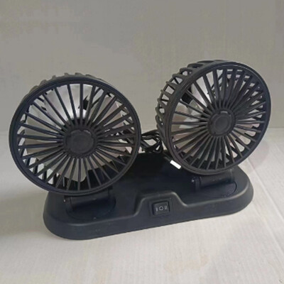 5V 12V 24V autoventilaator Jahutusauto ventilaator kahepealine USB-auto ventilaator 2 kiirust reguleeritav automaatjahuti õhuventilaator Autotarvikud tuulereguleerimine