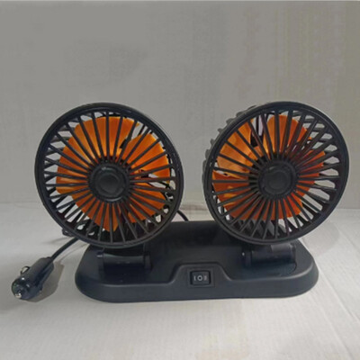 5V 12V 24V autoventilaator Jahutusauto ventilaator kahepealine USB-auto ventilaator 2 kiirust reguleeritav automaatjahuti õhuventilaator Autotarvikud tuulereguleerimine